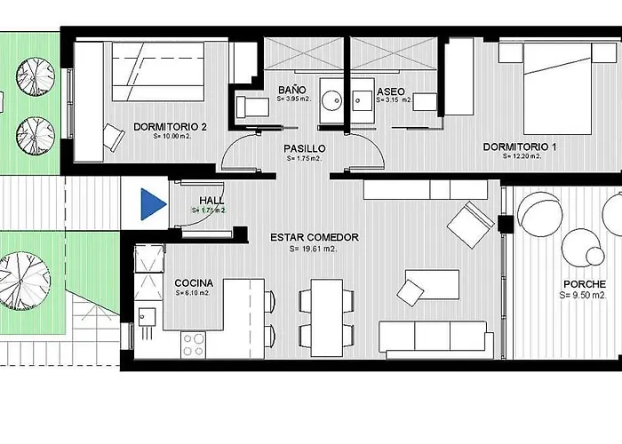 Апартаменты Gelijkvloers Oasis Punta Prima
